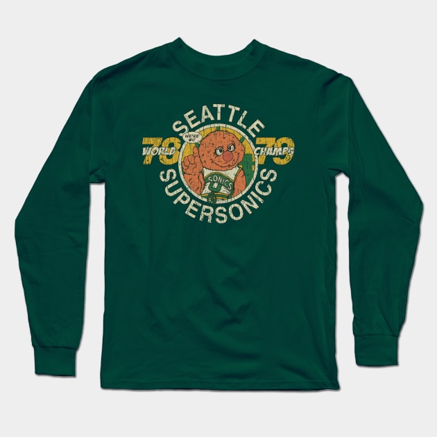 Supersonics We're Number One 1979 Long Sleeve T-Shirt by JCD666